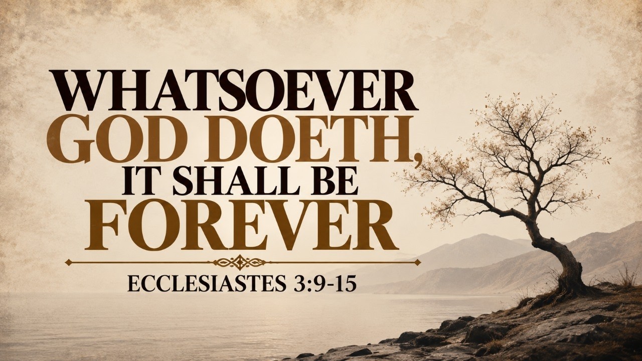 Whatsoever God doeth, it Shall be Forever